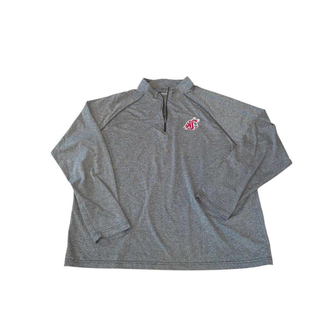 Colosseum Washington State Cougars XL Quarter Zip Gray Pullover EUC